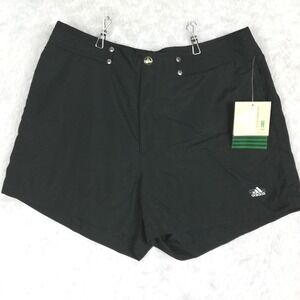 Adidas‎ Womens Shorts Wave Nylon Athletic Black White Performance Casual 10 New
